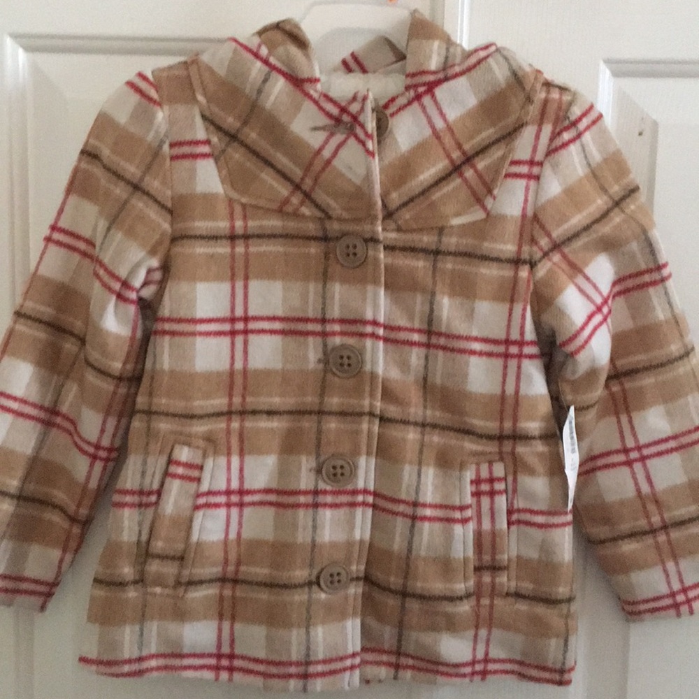 Tan plaid old navy jacket